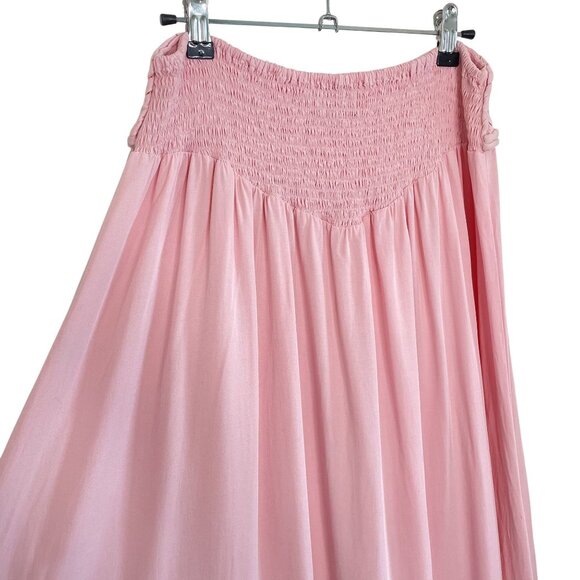 Fillyboo Pink Boho-Style Embroidered Maxi Skirt, 2 Tall - Picture 5 of 11